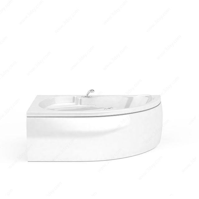 现代扇形浴缸3D模型