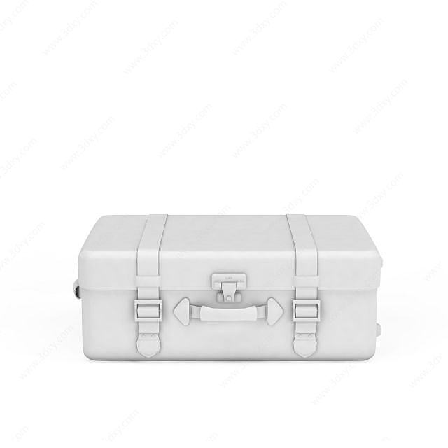 白色手提箱3D模型