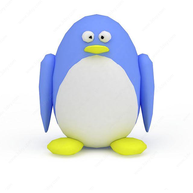 企鹅毛绒玩具3D模型
