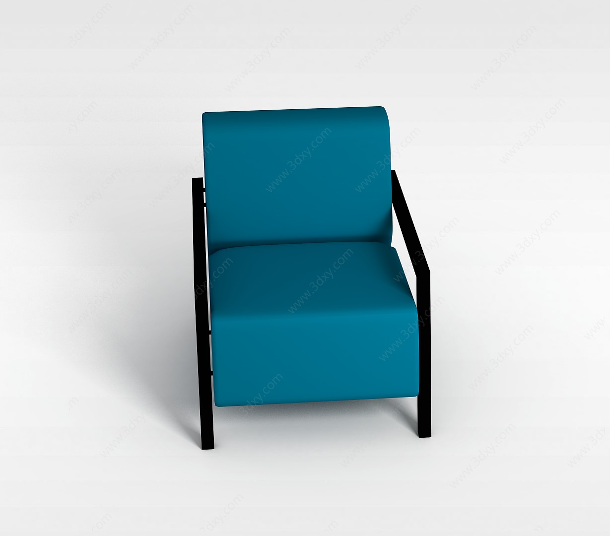时尚蓝色休闲沙发椅3D模型