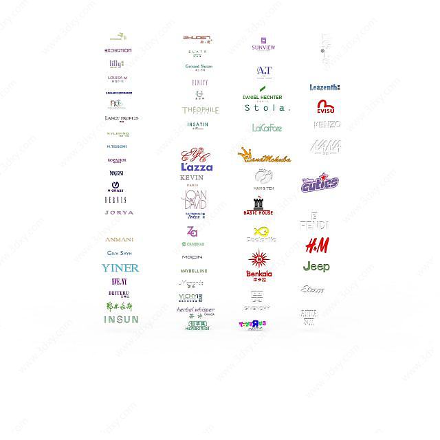 企业商标Logo素材3D模型
