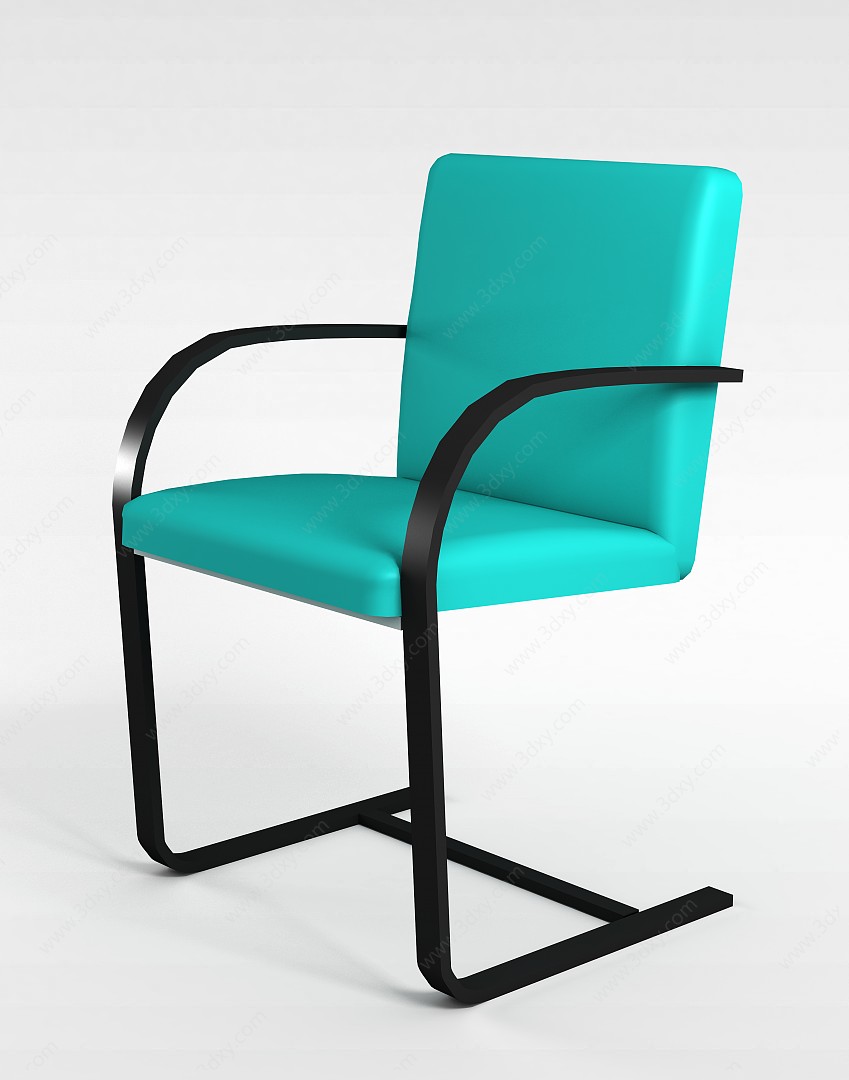 现代金属休闲座椅3D模型