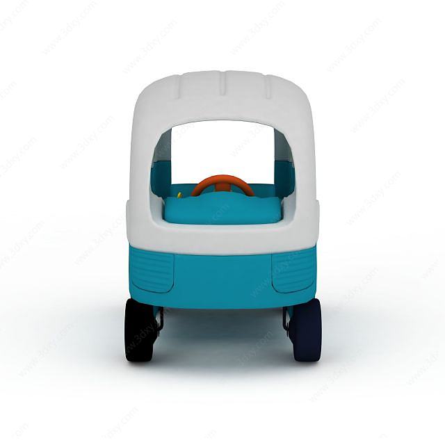 塑胶玩具小汽车3D模型