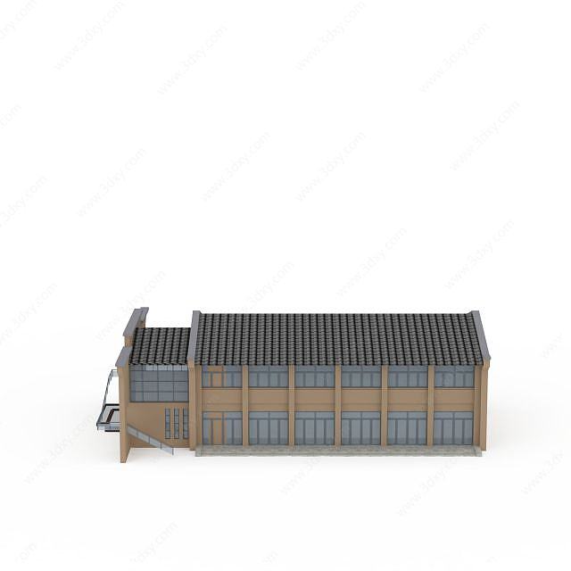 二层别墅建筑3D模型