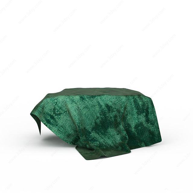 绿色桌布3D模型