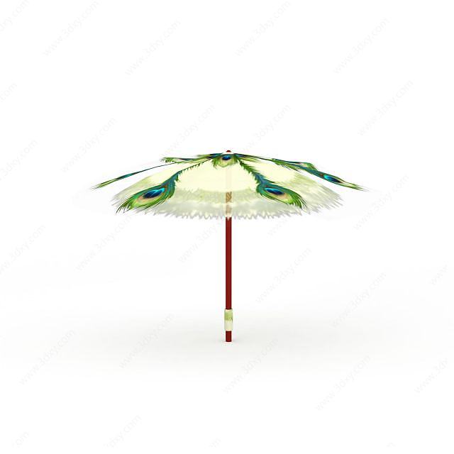 游戏场景雨伞3D模型