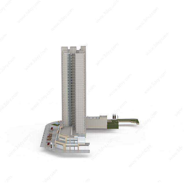 商业广场3D模型
