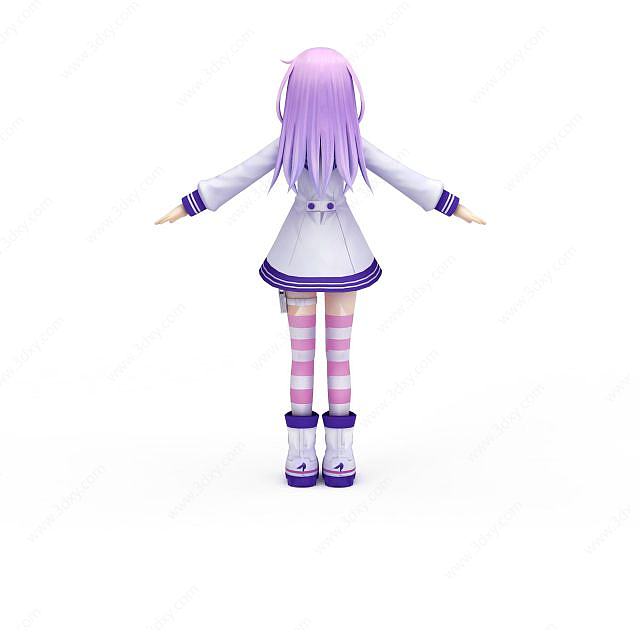 游戏人物女孩3D模型