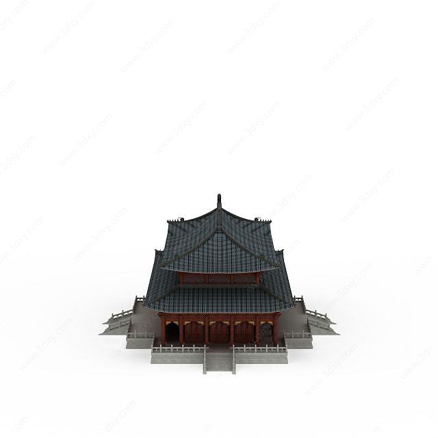 明清古建筑楼3D模型