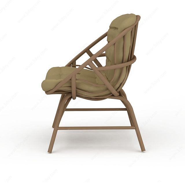 时尚休闲藤椅3D模型