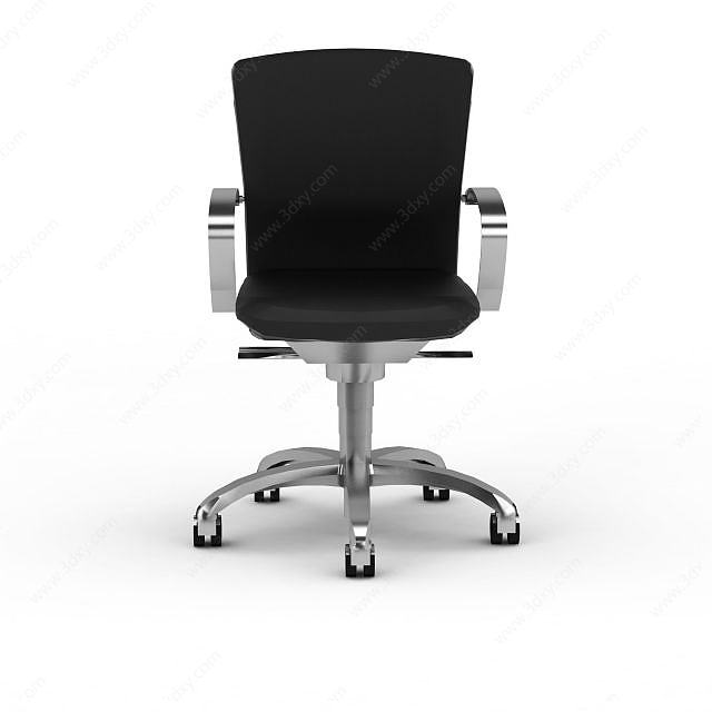 经典黑色办公椅3D模型