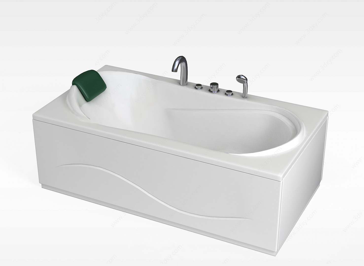现代人造石浴缸3D模型