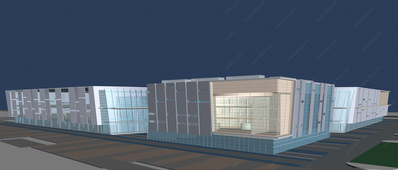 现代办公大厦3D模型