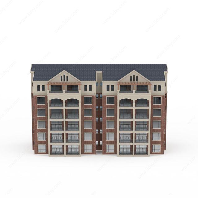 欧式居民楼3D模型