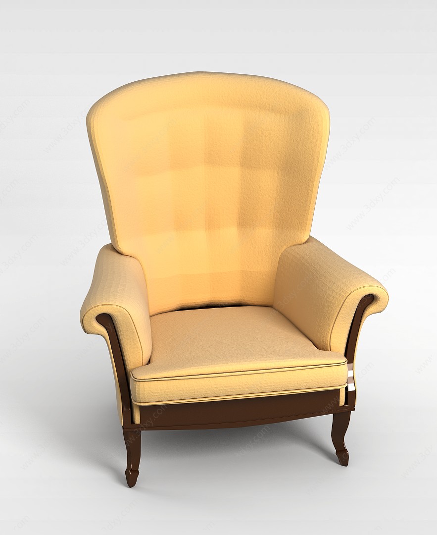 欧式休闲沙发椅3D模型