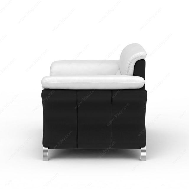 时尚黑白拼色沙发3D模型