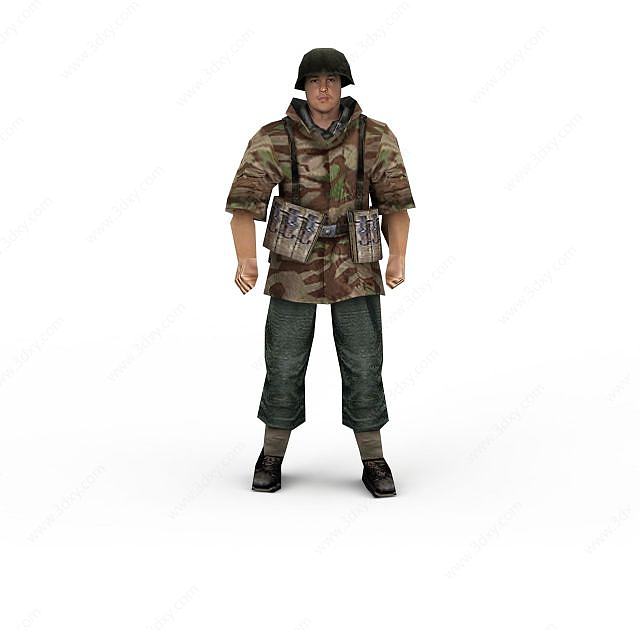 军人3D模型