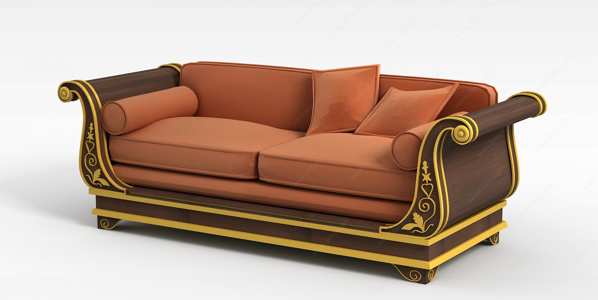 精美欧式双人沙发3D模型