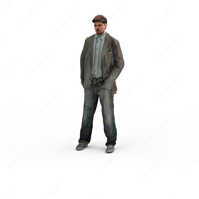 写实人物男人3D模型