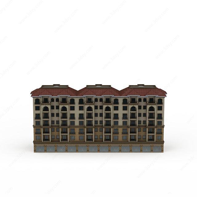 现代住宅楼3D模型