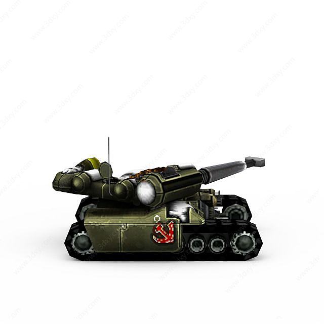 红色警戒苏联坦克游戏装备3D模型