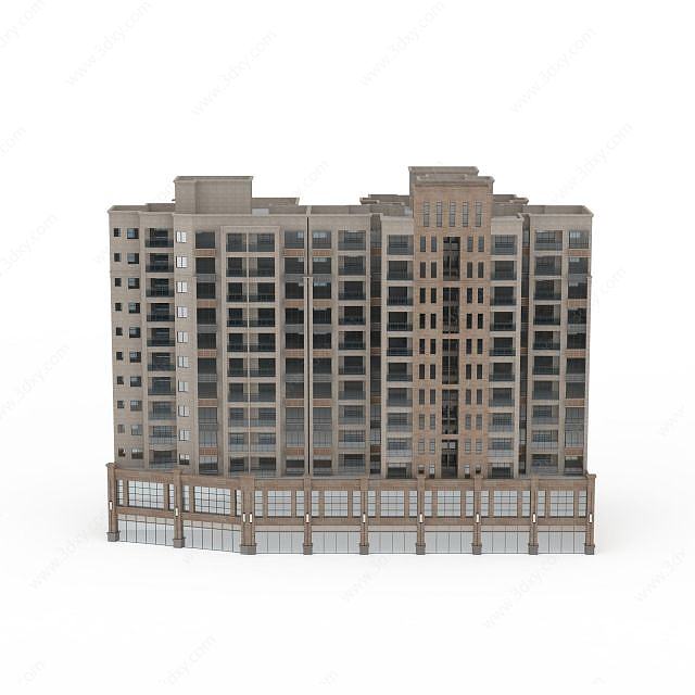 高层建筑大楼3D模型