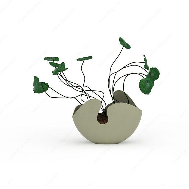 创意绿植盆栽3D模型