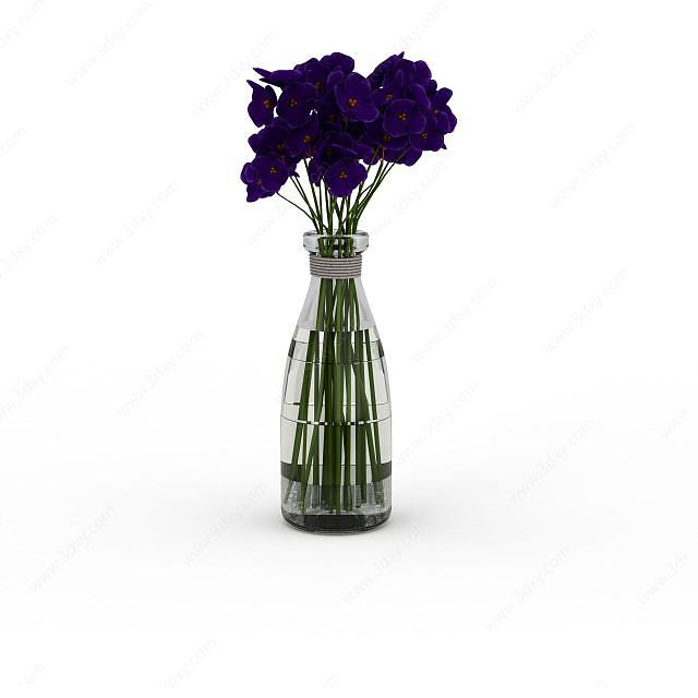 紫色插花3D模型