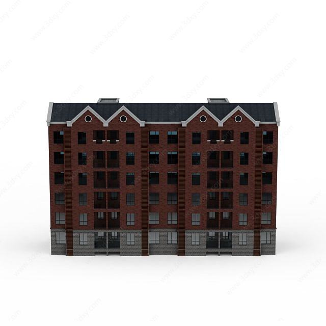 多层建筑居民楼3D模型