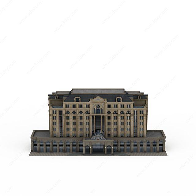 欧式办公楼建筑3D模型