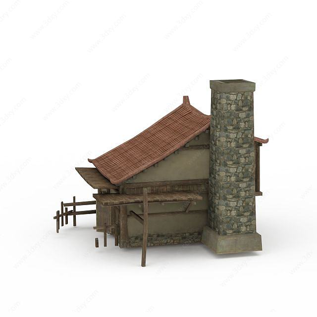 剑灵场景房子3D模型