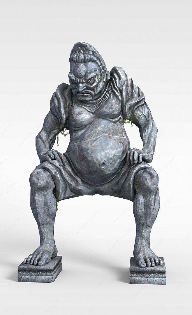 剑灵游戏场景人物雕塑3D模型
