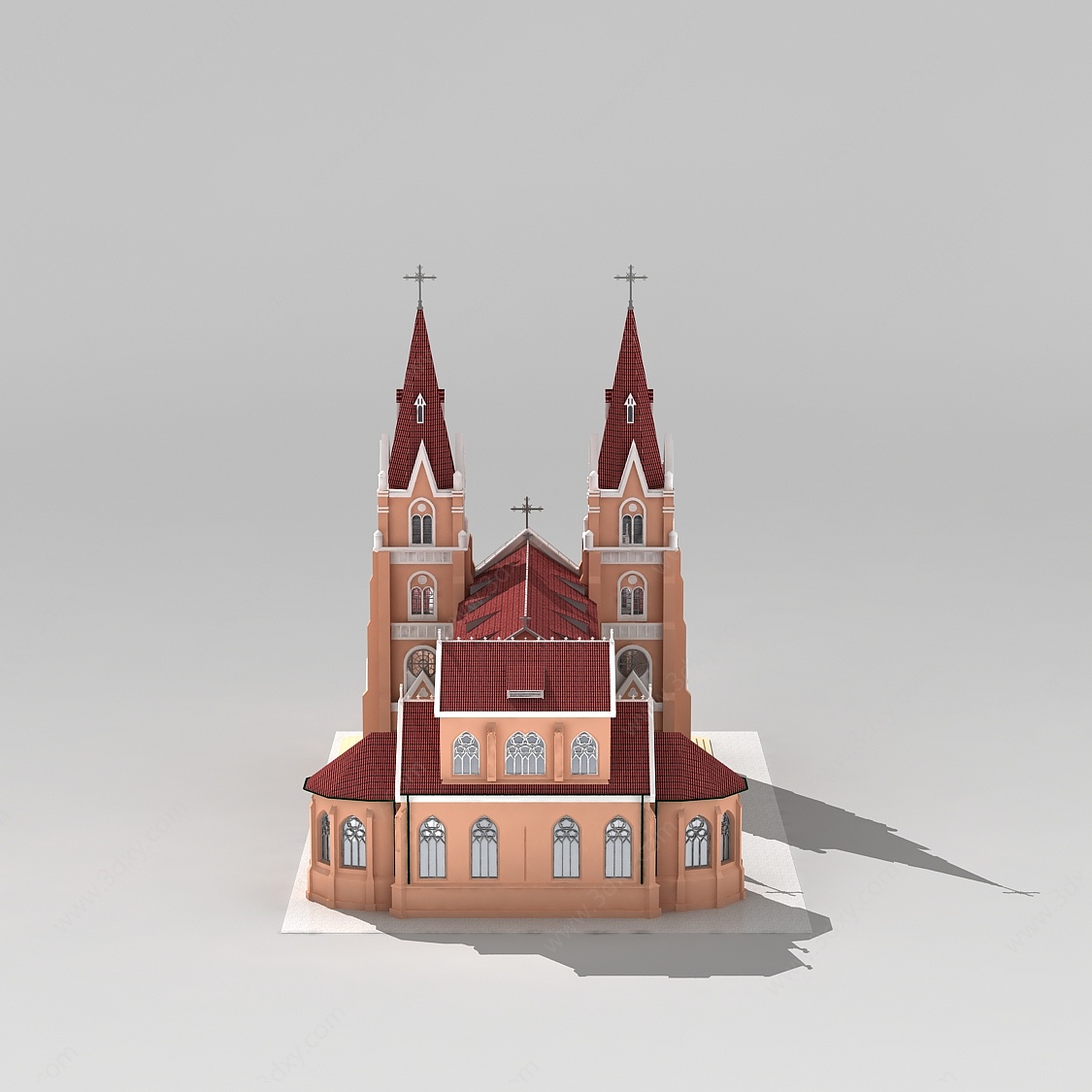 欧式教堂建筑3D模型