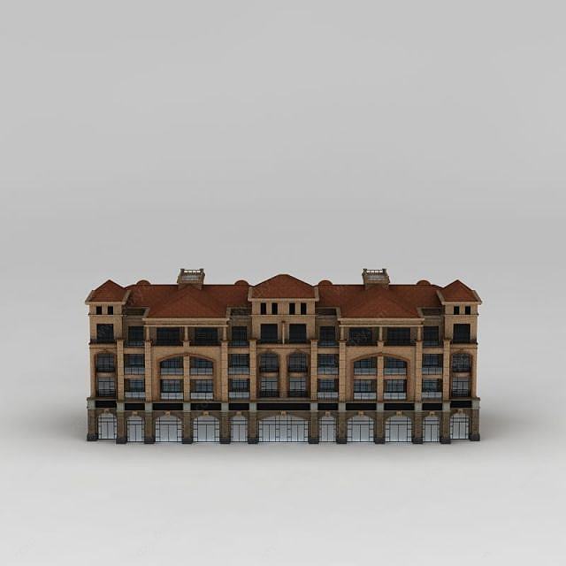欧式小高层住宅3D模型