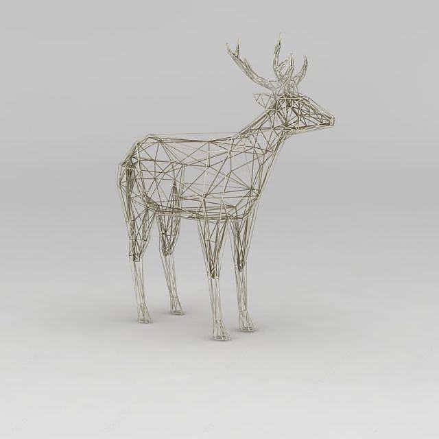 圣诞节装饰鹿3D模型