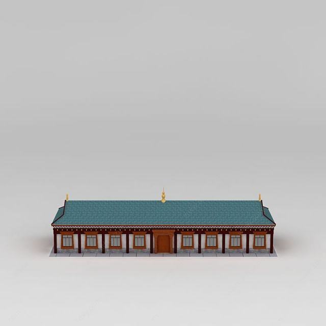 藏式建筑3D模型
