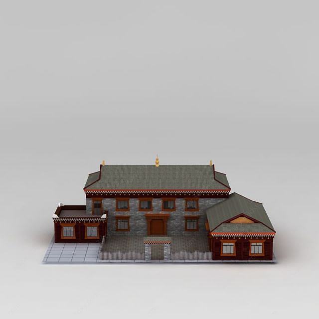 藏式居民院落3D模型