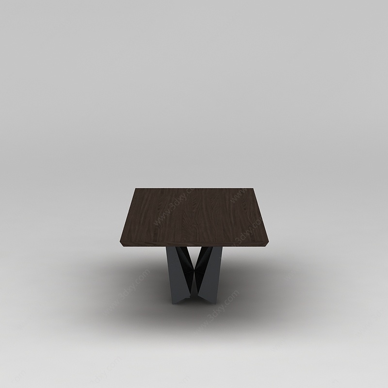 现代木艺桌子3D模型