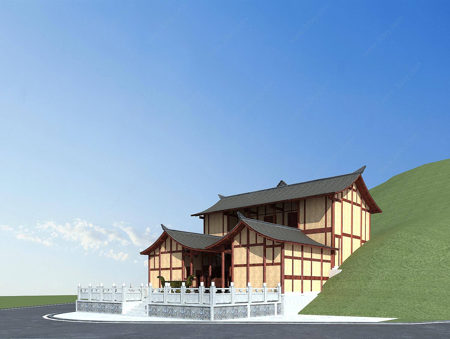 川西庙宇3D模型
