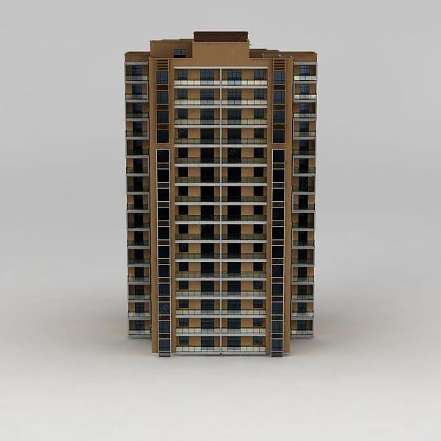高层居民楼3D模型