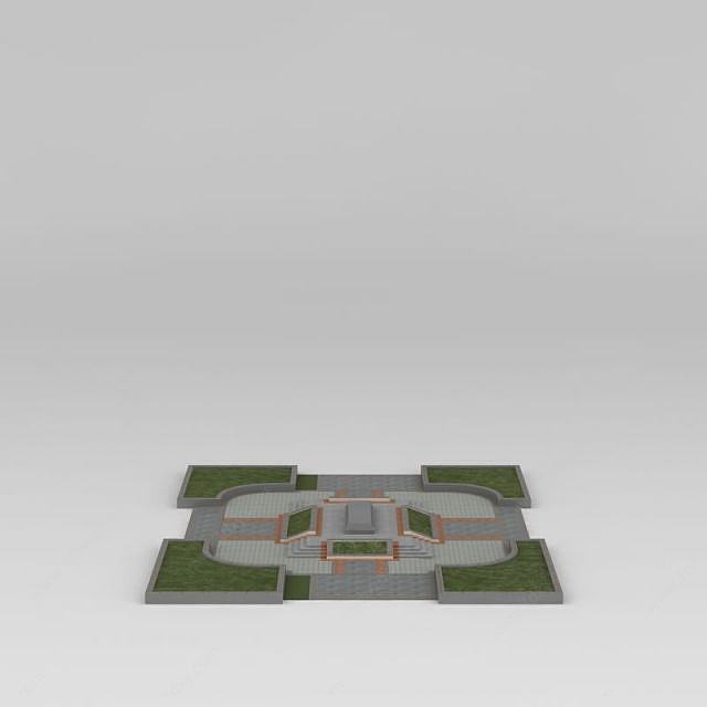 广场3D模型