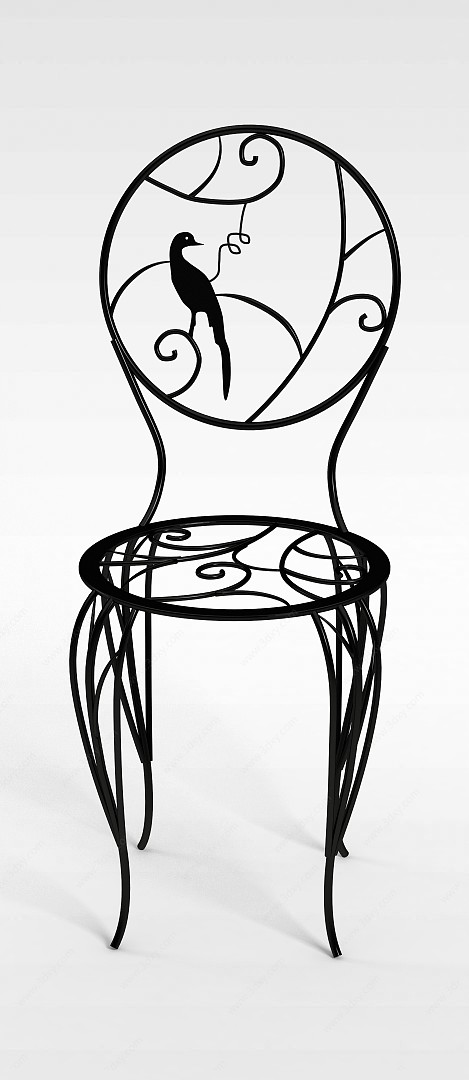 个性铁艺椅子3D模型