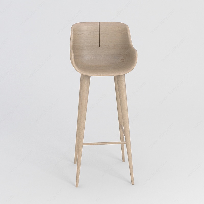 北欧伊姆斯木椅3D模型