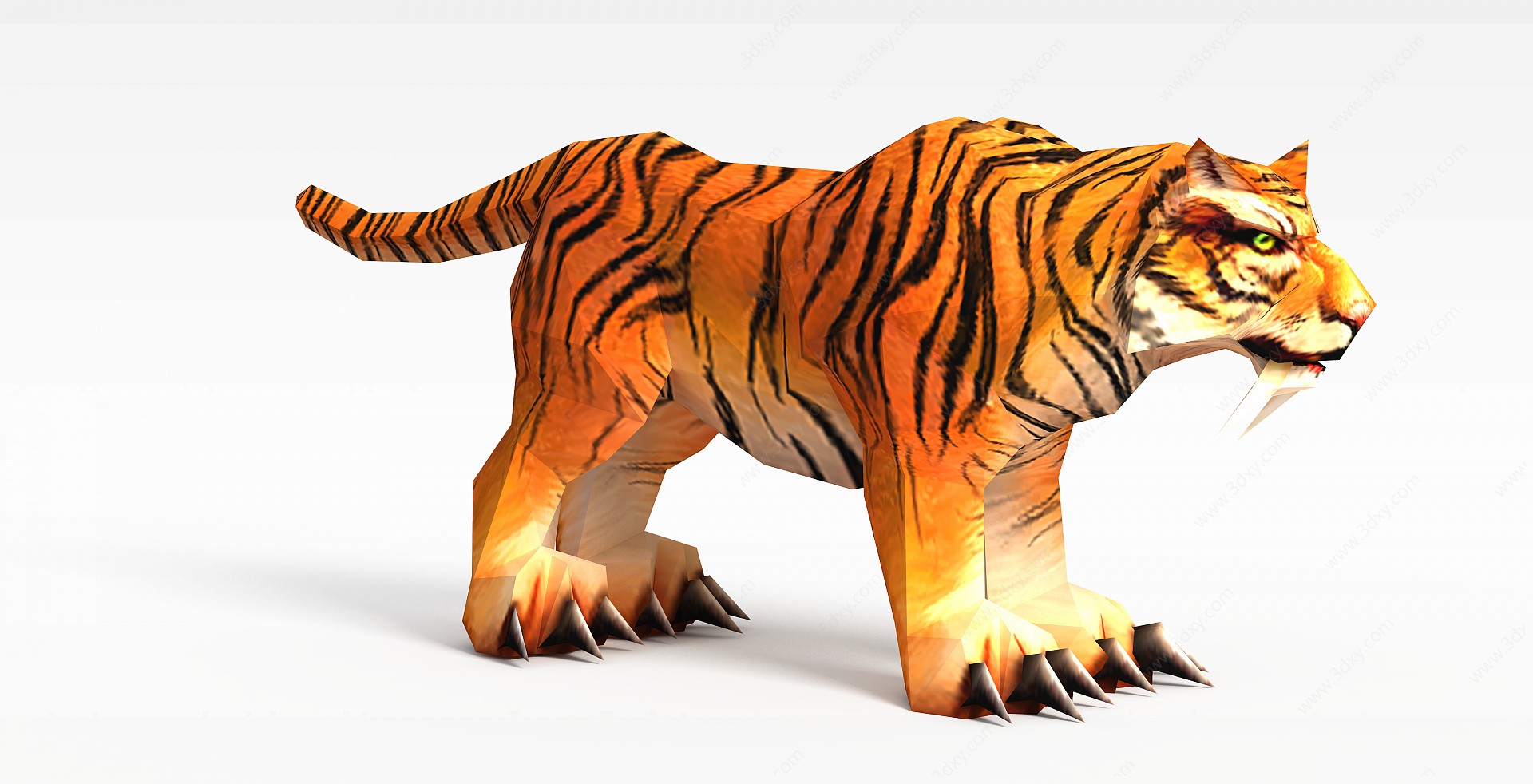 龙子谷游戏动漫角色老虎3D模型