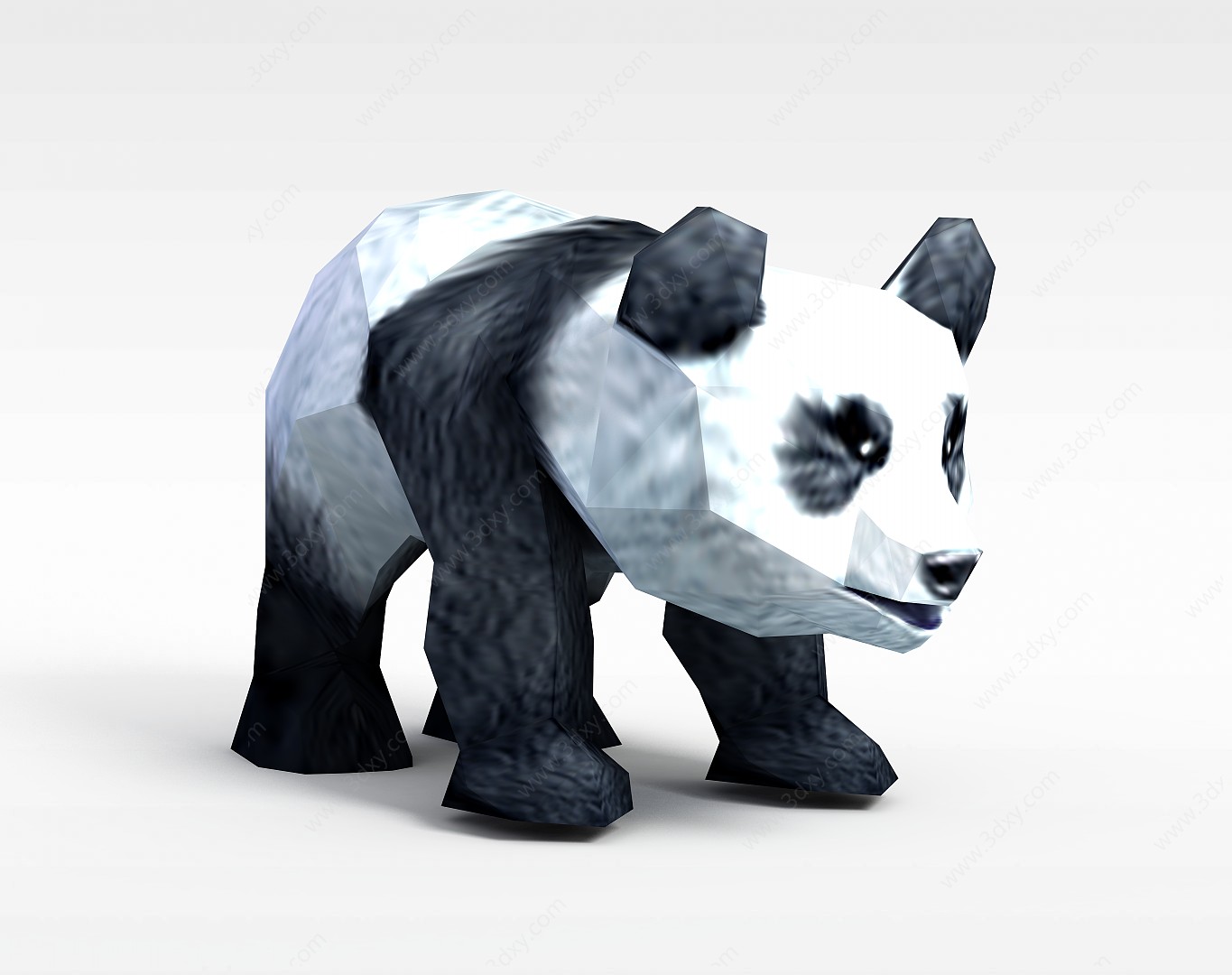 龙子谷游戏动漫角色熊猫3D模型