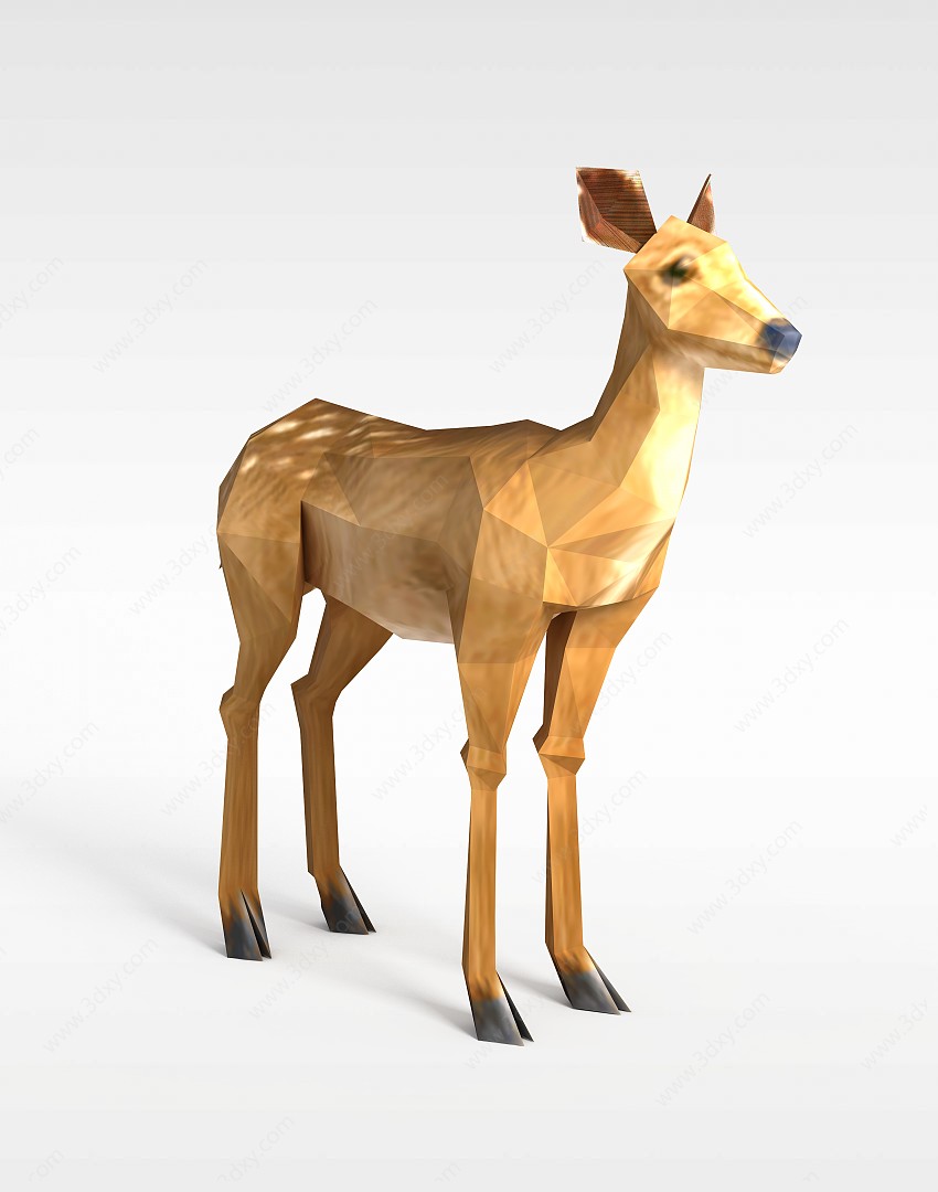 龙子谷游戏动漫角色小鹿3D模型