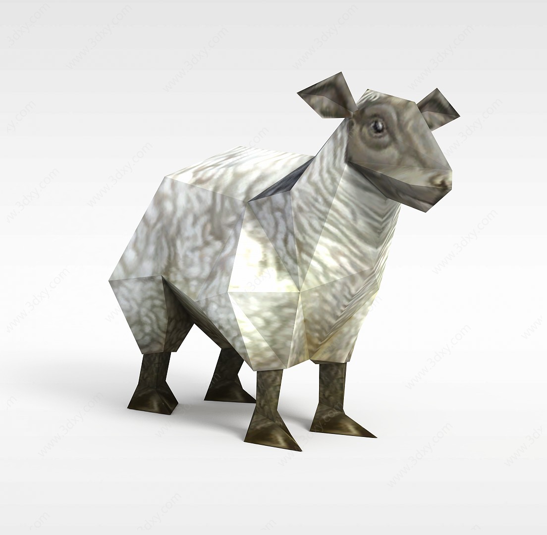 龙子谷游戏动漫角色绵羊3D模型
