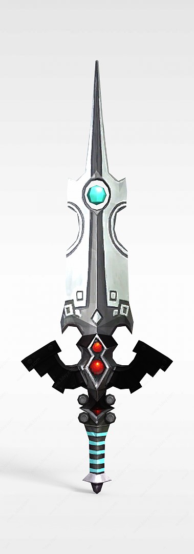 龙子谷游戏道具装备宝剑3D模型