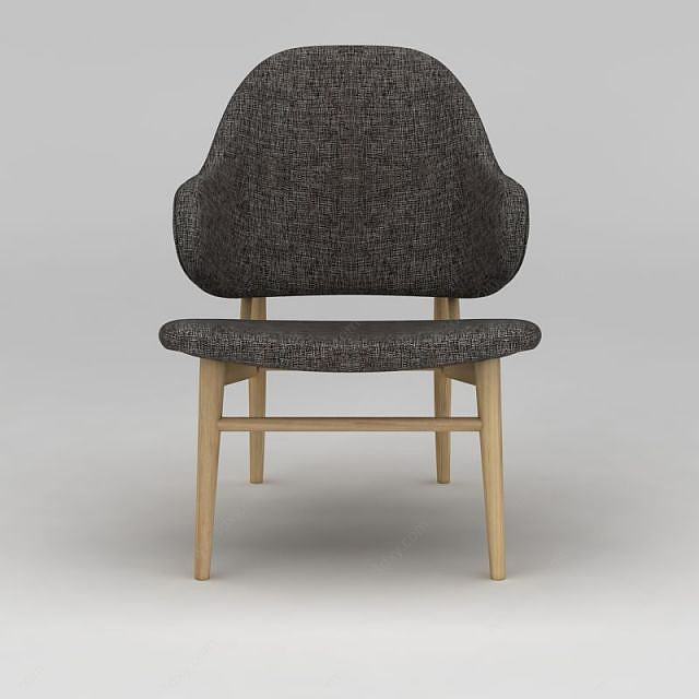 休闲木艺沙发椅3D模型