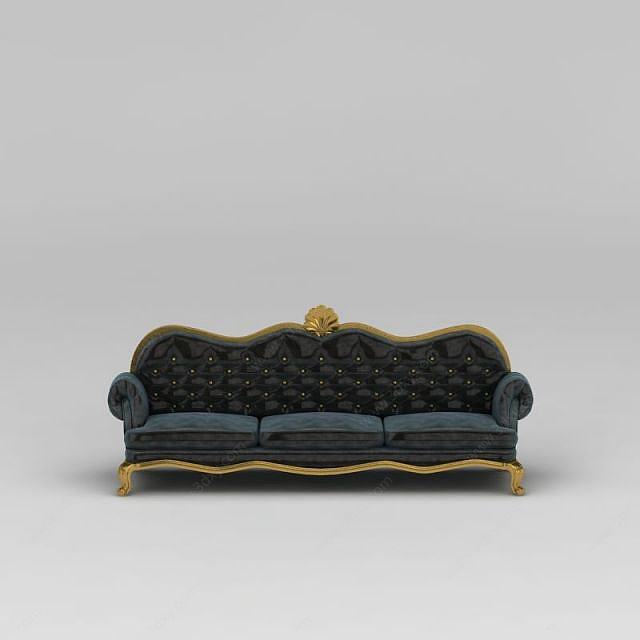 欧式软包沙发3D模型